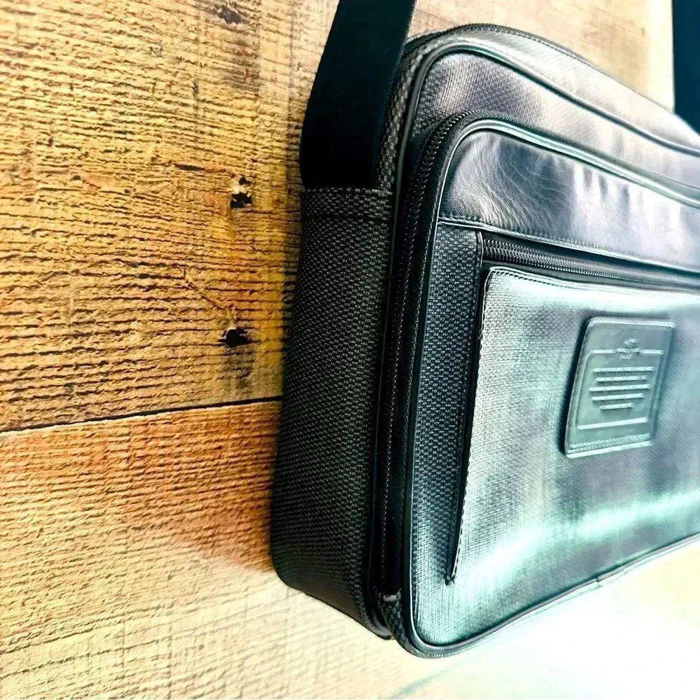 Coach Heritage Check Flight Case Crossbody Bag